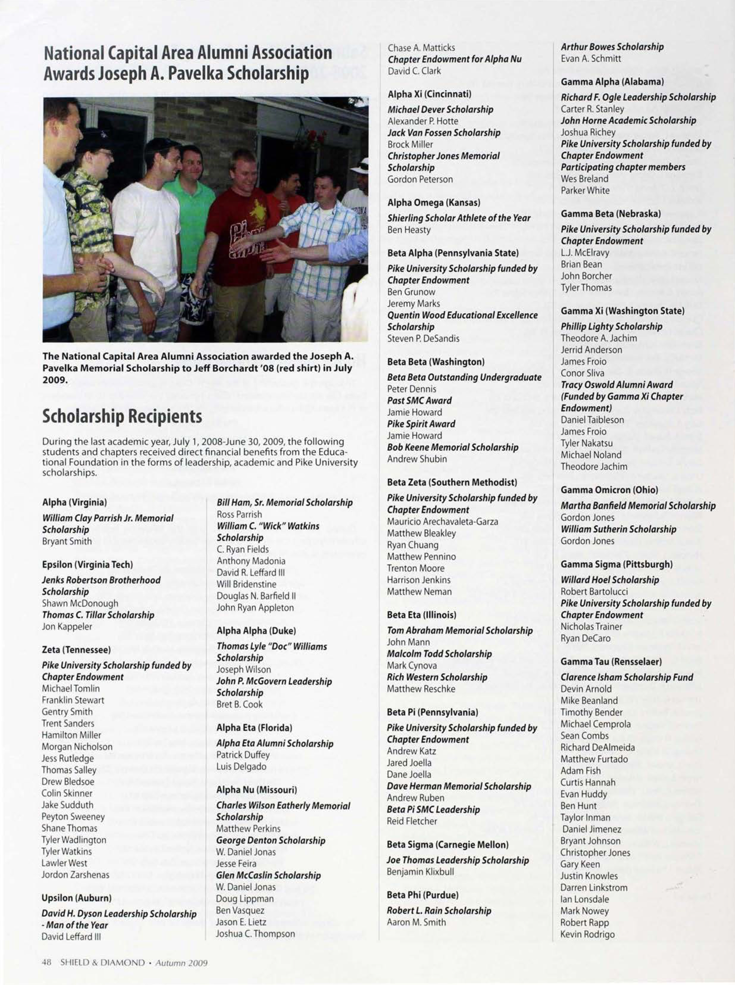 Scholarship Recipients